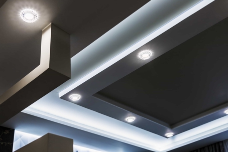modern recessed ceiling lights and strips